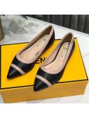 Fendi Colibri Calfskin Flat Ballerinas Black 2020