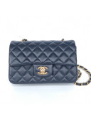 Chanel Lambskin Mini Flap Bag A69900 Navy Blue 2021(Gold-Tone Metal)