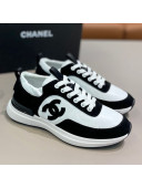 Chanel Suede and Nylon Sneakers G37122 Black/White 2021