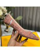 Fendi Colibri Crystal Fabric Pumps 5.5cm Pink 2020