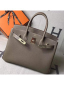 Hermes Original Togo Leather Birkin 25/30/35 Handbag Mouse Grey (Gole-tone Hardware)