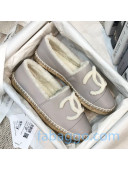 Chanel Lambskin Wool CC Flat Espadrilles Gray 2020