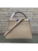 Fendi Peekaboo Regular Braided Handle Bag Beige/Blue 2018