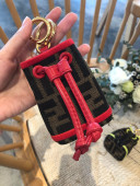 Fendi Mon Tresor FF Bucket Bag Charm Red 2019