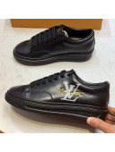 Louis Vuitton Time Out Oversized LV Sneakers Black/Gold 2019(For Women and Men)