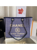 Chanel Deauville Mixed Fibers Medium Shopping Bag A67001 Purple 2021