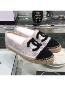 Chanel Tweed Espadrilles G29762 White 2019