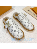 Louis Vuitton LV Cosy Monogram Canvas Mules White 2020 (For Women and Men)