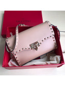 Valentino Small Rockstud Smooth Calfskin Crossbody Bag 0181S Light Pink 2019