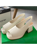 Bottega Veneta Stack Slingback Pumps White 2021