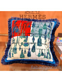 Hermes Throw Pillow 45x45cm H2082408 Blue 2020