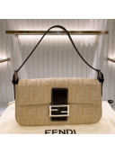 Fendi Baguette Medium FF Canvas Bag Yellow 2020