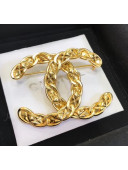 Chanel Brass CC Brooch 50 2020