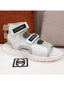 Chanel Goatskin High-top Strap Flat Sandals G37231 White 2021