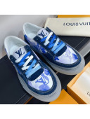 Louis Vuitton LV Ollie Print Sneakers 1A8SI2 Blue 2021 (For Women and Men)