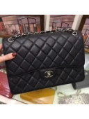 Chanel A58600 Caviar Leather Classic Jumbo Flap Bag Black 2019 TOP （SHW）