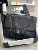 Chanel Vintage Quilted Calfskin Maxi Flap Bag Black 2021