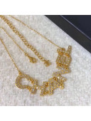 Chanel Crystal Logo Necklace 60 2020