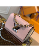 Louis Vuitton Twist MM Bag in Pink Epi Leather with Stones M58715 2021