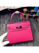 Hermes Original Epsom Leather Kelly 20cm Mini Bag Rosy