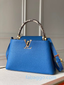 Louis Vuitton Capucines PM with Snakeskin Top Handle N98338 Royal Blue 2020