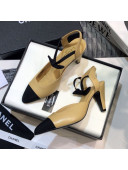 Chanel Lambskin Pumps with Bow 80mm G36360 Nude 2021