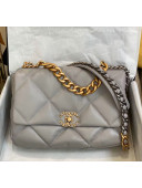 Chanel Lambskin Large Chanel 19 Flap Bag AS1161 Grey 2020 Top Quality