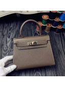 Hermes Original Epsom Leather Kelly 20cm Mini Bag Dark Grey