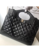 Chanel Lambskin Chanel 31 Medium Shopping Bag A57977 Black 2018