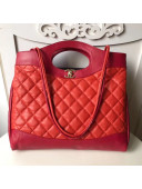 Chanel Lambskin Chanel 31 Medium Shopping Bag A57977 Red 2018