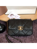 Chanel Snakeskin Small Flap Bag AS1160 Black 2022