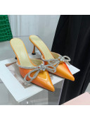 Mach & Mach Rainbow Mules with Crystal Bow 8.5cm Orange 2022