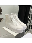 Celine Canvas Flatform High-top Sneakers White 2022 032405