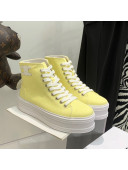 Celine Canvas Flatform High-top Sneakers Yellow 2022 032408