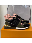 Louis Vuitton Run Away Sneakers Khaki Green/Pink 2021 112456