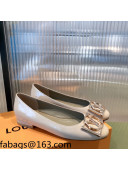 Louis Vuitton Patent Leather LV Buckle Flat Ballerinas Nude 2021 112473