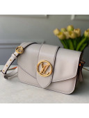 Louis Vuitton LV Pont 9 Shoulder Bag in Smooth Leather M55952 Light Grey 2021