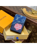 Louis Vuitton Monogram Drip Pocket Organizer Wallet M81015 Blue 2021 