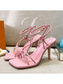 Louis Vuitton Nova Lambskin Strap Sandals 9cm Pink 2021 