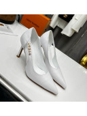 Louis Vuitton Signature Calf Leather Pumps 8.5cm White 2022