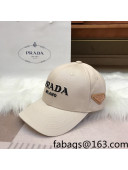 Prada Canvas Baseball Hat White 2022 109