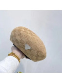 Bottega Veneta Knit Beret Hat Beige 2022 23