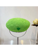 Bottega Veneta Knit Beret Hat Kiwi Green 2022 25