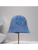 Prada Knit Bucket Hat Blue 2022 31