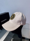 Louis Vuitton LV Patch Canvas Baseball Hat White 2022 031101