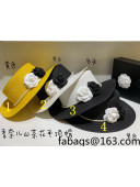 Chanel Straw Wide Brim Hat 2022 040174