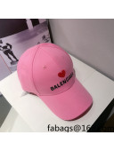 Balenciaga Love Canvas Hat Pink 2022 0401117