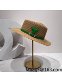 Prada Straw Buckle Wide Brim Hat Khaki 2022 0401132