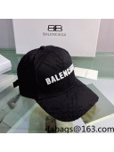 Balenciaga Canvas Baseball Hat Black 2022 0401149