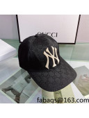 New York x Gucci GG Canvas Baseball hat Black 2022 0401158